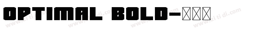 Optimal Bold字体转换